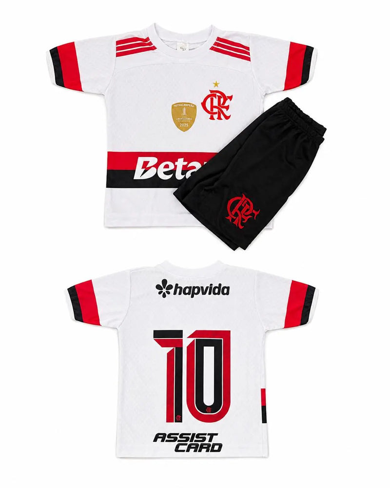 Conjunto Infantil Flamengo Branco